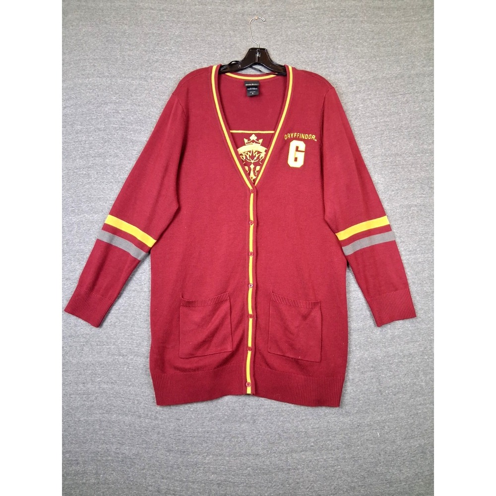 Harry Potter X Torrid Sweater 2X Red Gryfindor Hogwarts Preppy Long Dark Preppy